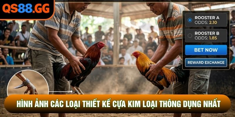 Hình ảnh các loại thiết kế cựa kim loại thông dụng nhất